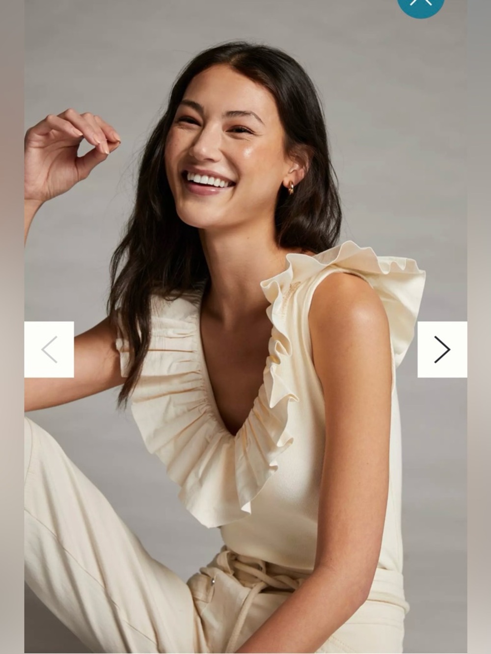 Anthropologie Maeve Tina Ruffled Tank Top - Picture 2 of 6